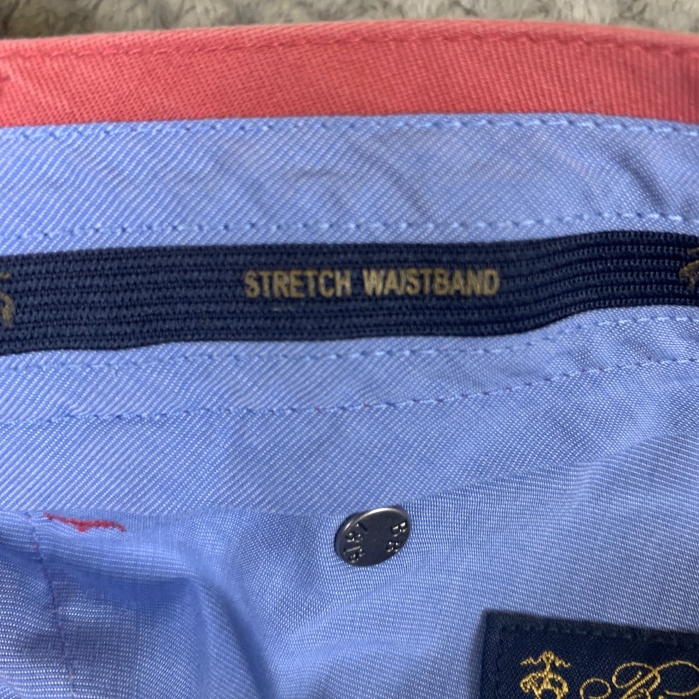 Brooks Brothers Advantage Chino Pants Mens 32x30 Salmon Pink Stretch Lightweight - Picture 3 of 10